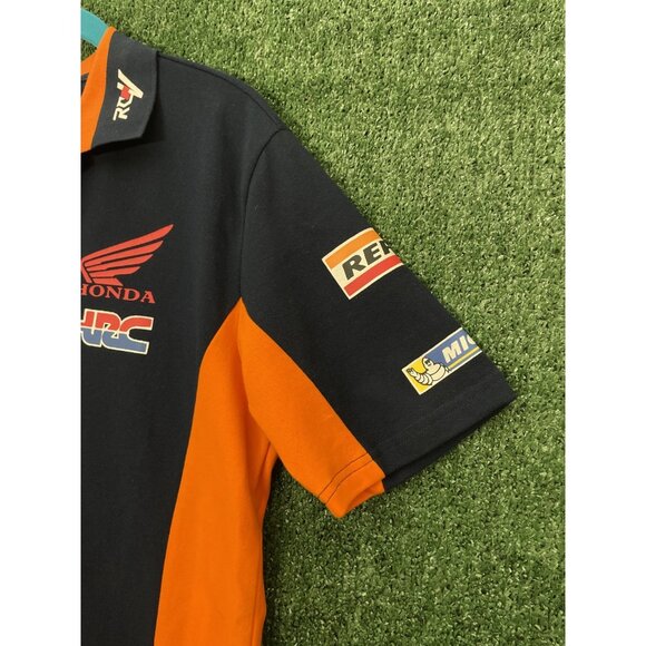 Official 93 Repsol Honda Team Blue Orange Polo Shirt 22 18502 Size XL youth - Picture 3 of 12